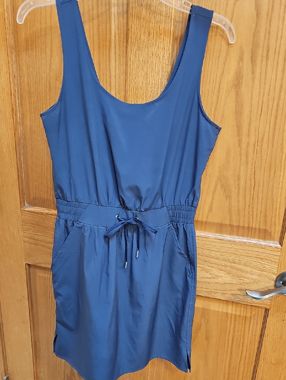 Calia Navy Sleeveless Dress with Scoop Neck